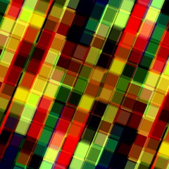 Colorful overlapping squares. Odd pixel art. Tiled artsy pic.