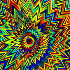 Coloruful psychedelic explosion. Funny ornate decor. Design.
