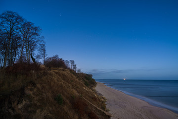 Morgendämmerung an der Steilküste bei Stubbenfelde, Insel Usedom