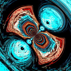 Psychedelic computer generated image. Freaky swirl iteration.