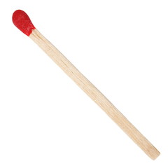 macro red match isolated on white background, with clipping path