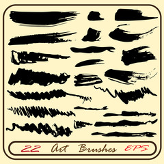 Set designer brushes/ 22 pieces of black brush options.