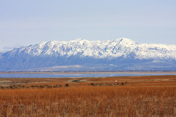 Wasatch Front from Antelope Island, Utah