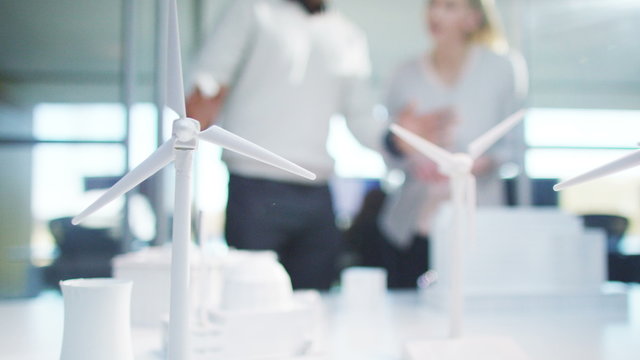  Group of architects or engineers working on renewable energy development