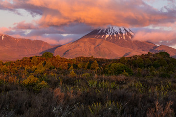 Fototapeta premium Tongariro crossing New Zealand unesco site national park