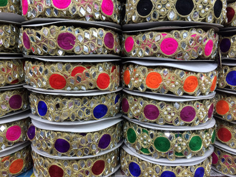 Bangles in a market, Old Delhi, India