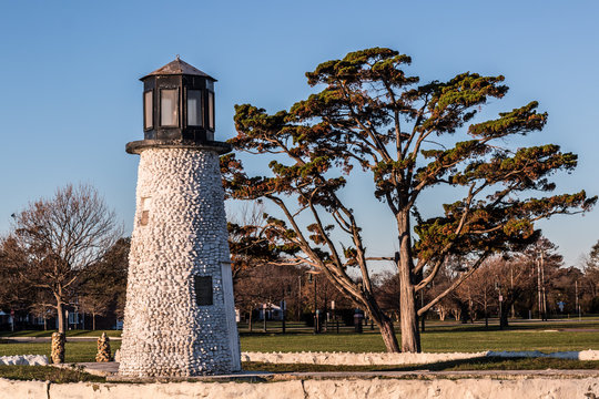 Former Miniature Golf Lighthouse At Buckroe Beach In Hampton, Virginia.