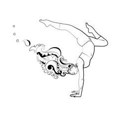Yoga poses, yoga pants  - 97830977