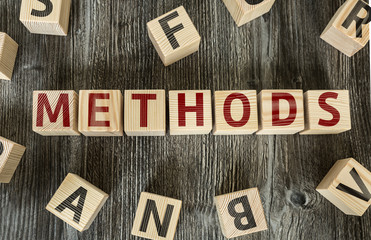 Wooden Blocks with the text: Methods