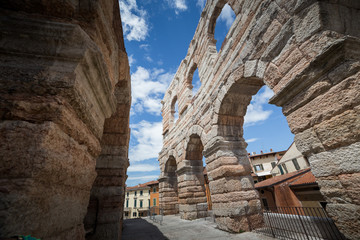 Verona amphitheatre, completed in 30AD, the third largest in the