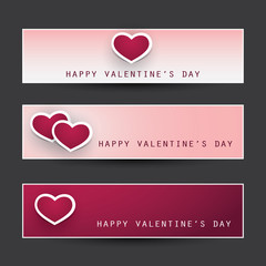 Fototapeta na wymiar Valentine's Day Banner Designs