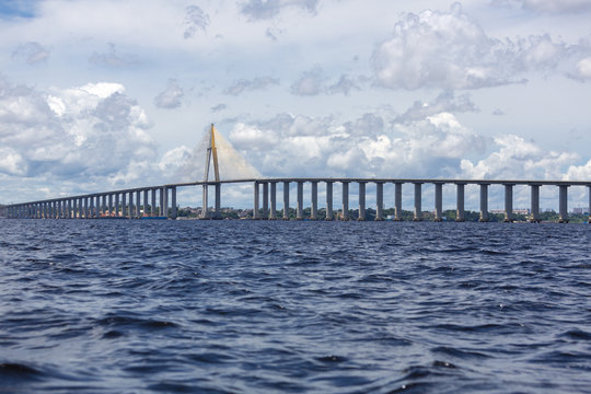 The Manaus Iranduba Bridge over the Amazon River, Brazil