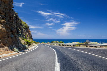 Beautiful day on the Great Ocean Highway in New South Wales, Aus