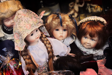 Vintage ceramic dolls