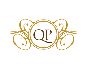 QP Luxury Ornament initial Logo