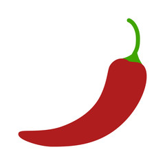 Hot chili pepper flat icon for apps and websites - obrazy, fototapety, plakaty