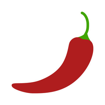 Hot chili pepper flat icon for apps and websites
