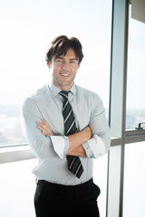 Confidence worker at the office