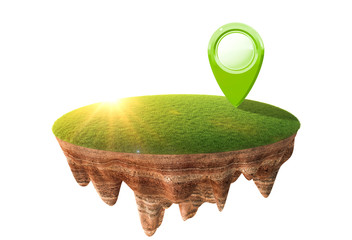 Cross section of little island