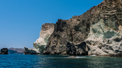 Fototapeta premium Santorini, Greece, white beach