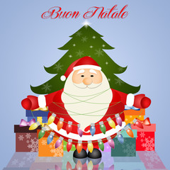Santa Claus wish Merry Christmas