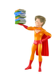 Little superhero posing