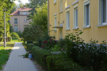Krakow, Nowa Huta, former worker - communist district of Krakow. Residential complex Osiedle Wandy,...