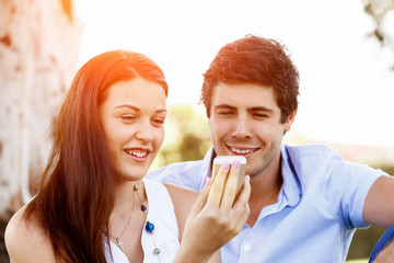 Young couple in the park
