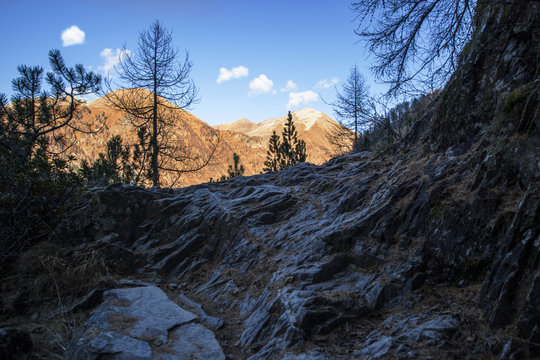 Fototapeta finestra sulla montagna
