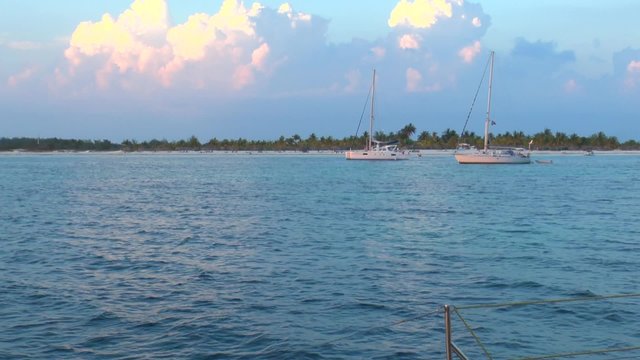 Catamaran and Caribbean Sea, Cuba