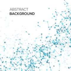 Fototapeta premium Abstract line background with circles