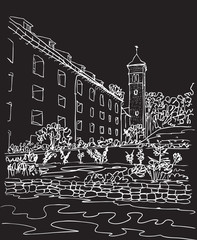 Konigstein Fortress church, Saxon Switzerland, Germany, European