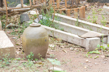 Obraz premium Thailand Clay Jar for Stored of thai food