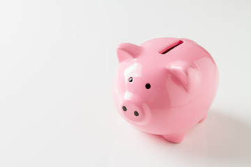 Piggy bank with copy space