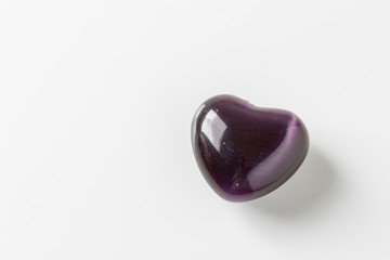 Heart shaped amethyst