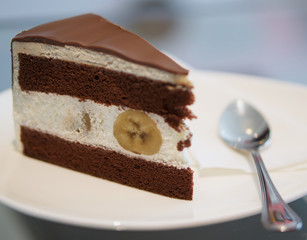 Delicious banana chocolate cake
