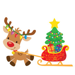 Christmas reindeer vector illustration 
