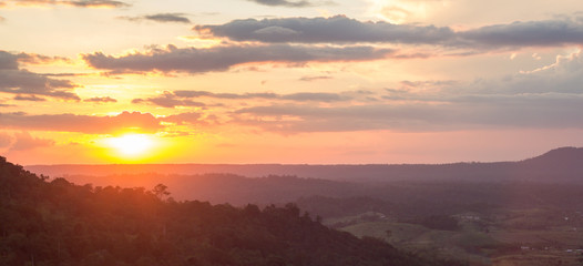 mountain cloud and sunset view