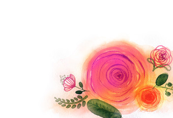 flowers. illustration. watercolor art