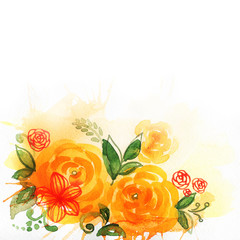 flowers. illustration. watercolor art