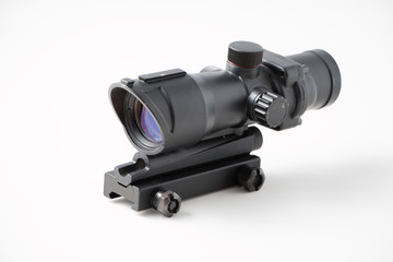 Sniper gun scope isolated on white background