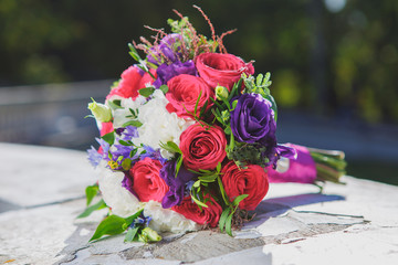 wedding bouquet of roses