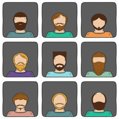 Beard style icons
