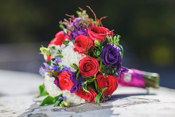 wedding bouquet of roses