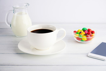 Concept image. Color in everyday with mobile phone.