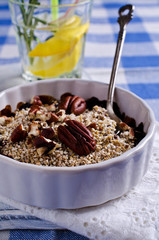 Crumble with dark berries