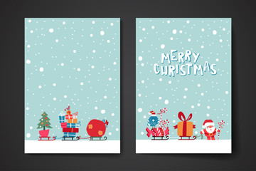 Merry Christmas Set Of Card Templates