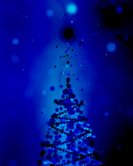 Fototapeta na wymiar Abstract illustration for christmas blue background