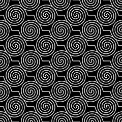 Seamless vector decorative background with curls