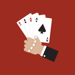 Card Playing Vector Illustration. EPS10